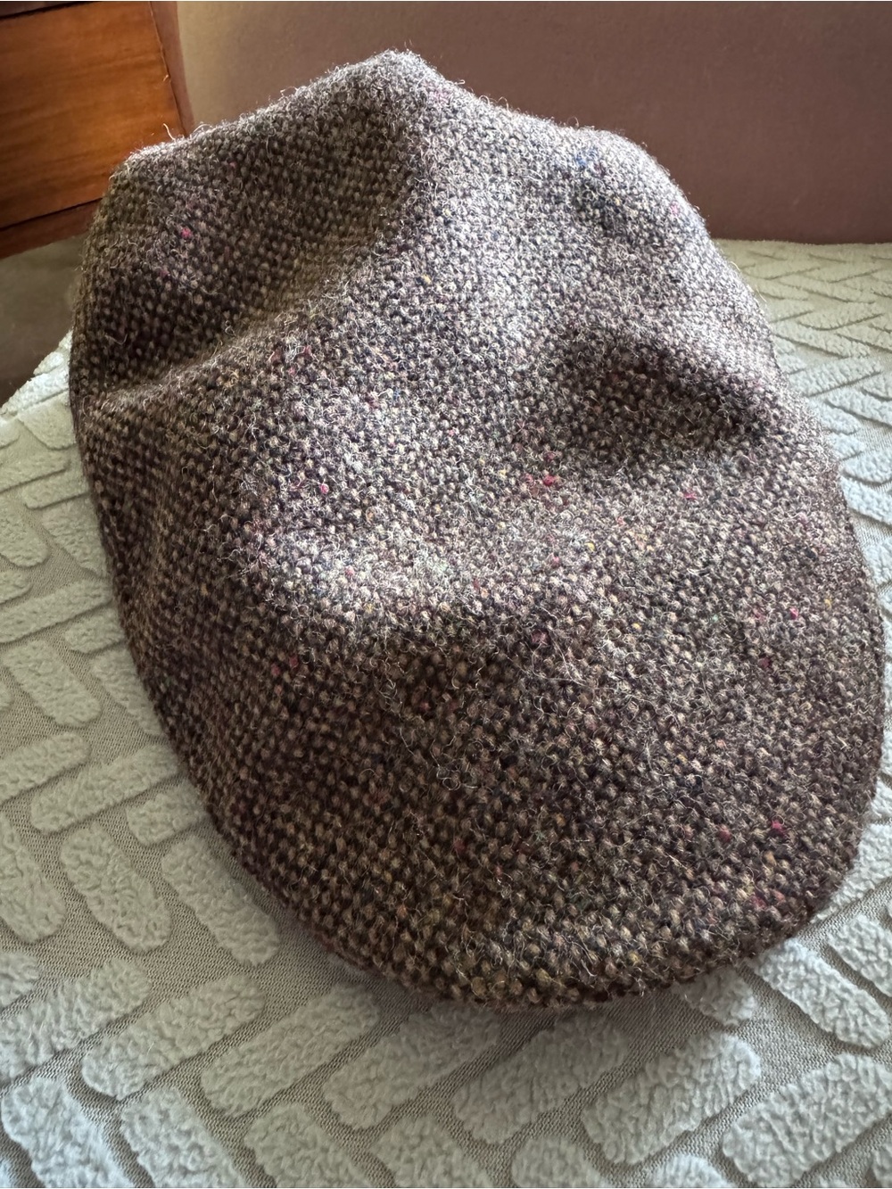 Unisex Hanna Hats Small Donegal Touring Cap Tweed in Irish Tweed - Chocolate